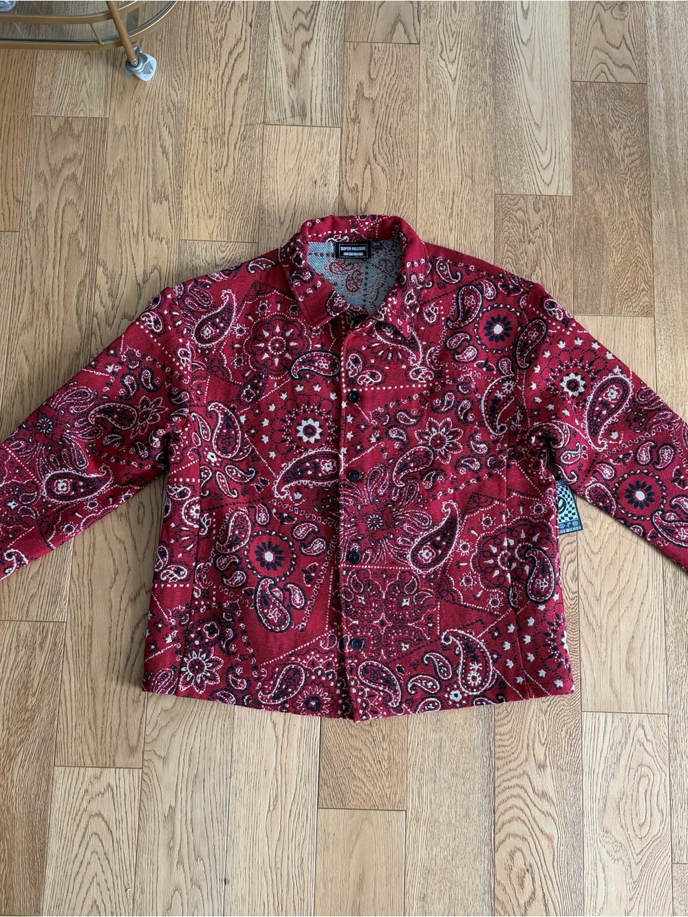 Red Bandana Paisley Tapestry Jacket Chore Coat Kujten Call It By Your Name